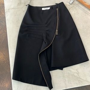 Yves saint laurant asymmetrical black skirt. Made in France